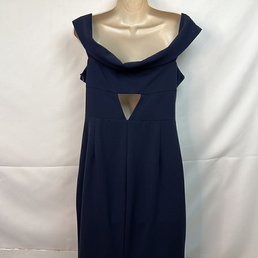 Katie May Legacy gown Navy blue cut out on back E UC size 16 - Picture 9 of 16